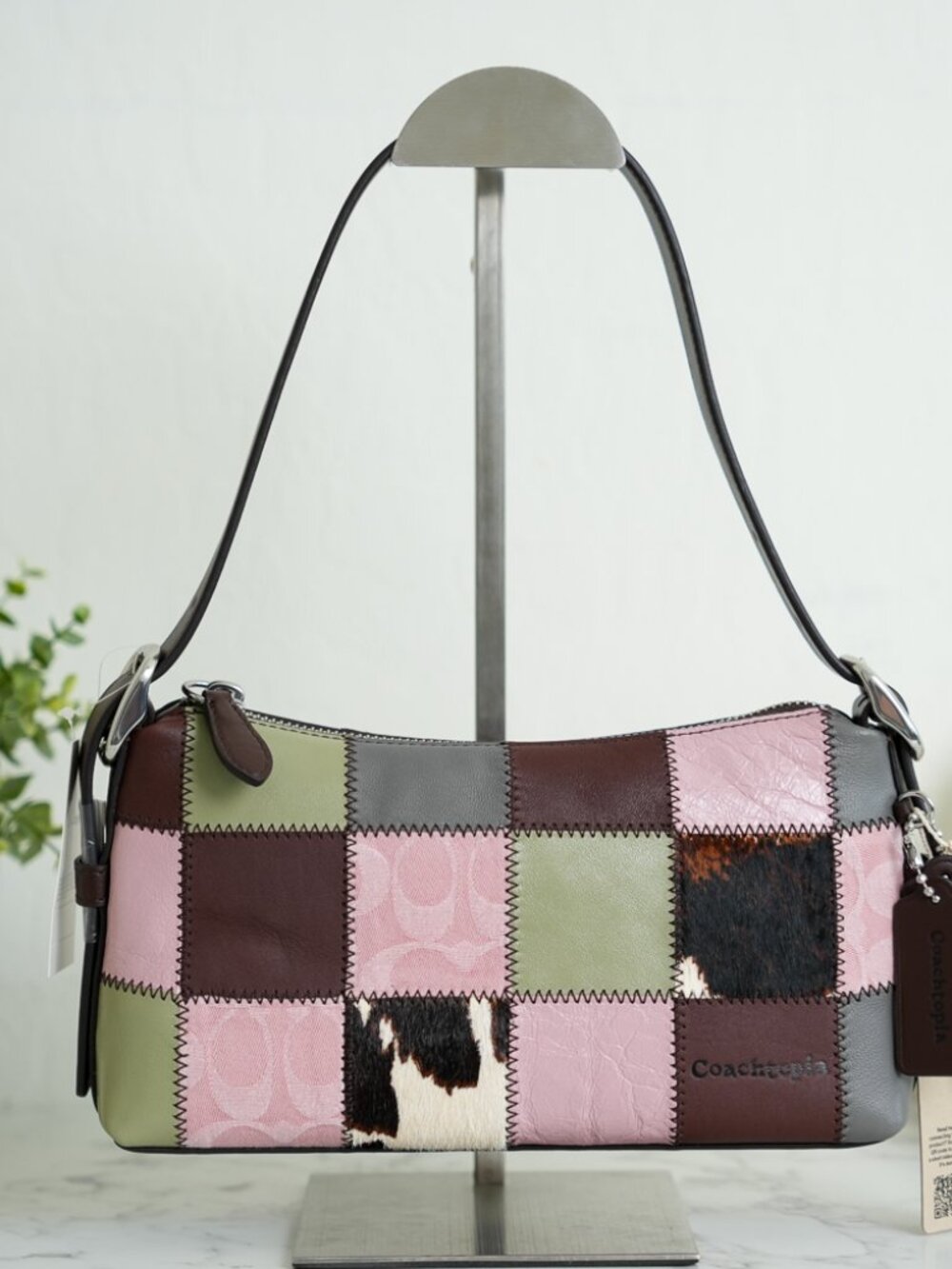 Coach Coachtopia CGP69 Alter/Ego Small Slouchy Shoulder Bag Pink/Brown NWT - Picture 6 of 9
